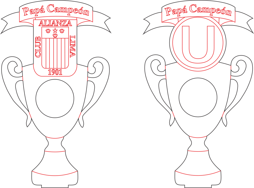 Trofeo «Papá campeón» — vector para corte CNC
