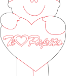 Niño "Te amo Papito" - Vector descarganle para corte CNC y grabado laser gratis | Stanser