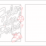 Portarretrato "Feliz día Papá" - Vector descarganle para corte CNC y grabado laser gratis | Stanser