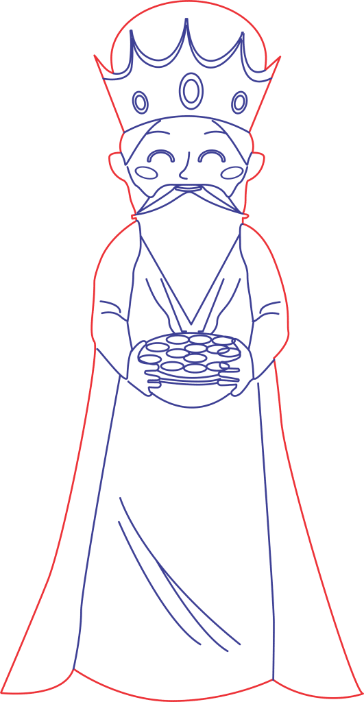 Rey mago 1 — vector para corte CNC
