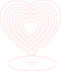 Souvenir de corazones anidados