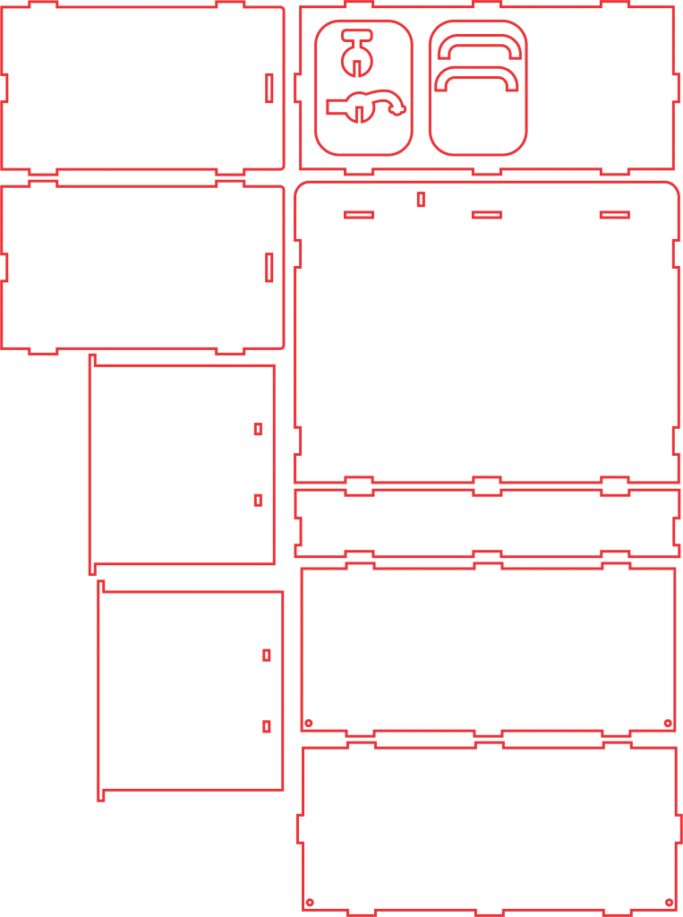 Muebles de cocina para casita — vector para corte CNC