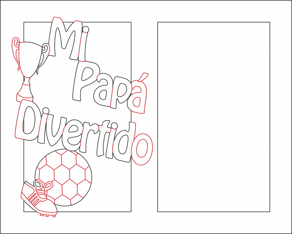 Portarretrato «Mi Papá divertido» — vector para corte CNC