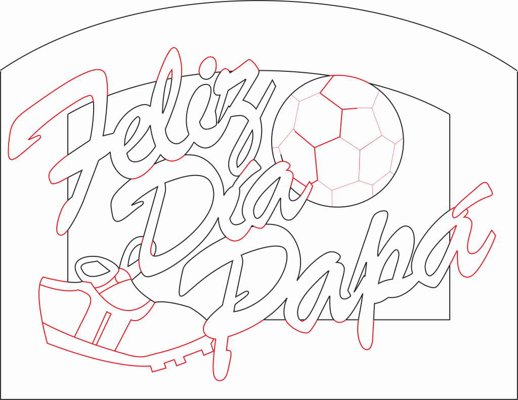 Cuadro «Feliz día Papá» — vector para corte CNC