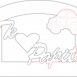 Cuadro "Te amo Papito" - Vector descarganle para corte CNC y grabado laser gratis | Stanser