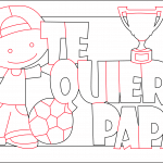 Cuadro para Papá "Fútbol" - Vector descarganle para corte CNC y grabado laser gratis | Stanser
