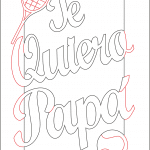 Cuadro "Te quiero Papá" - Vector descarganle para corte CNC y grabado laser gratis | Stanser