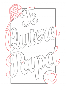 Cuadro «Te quiero Papá»