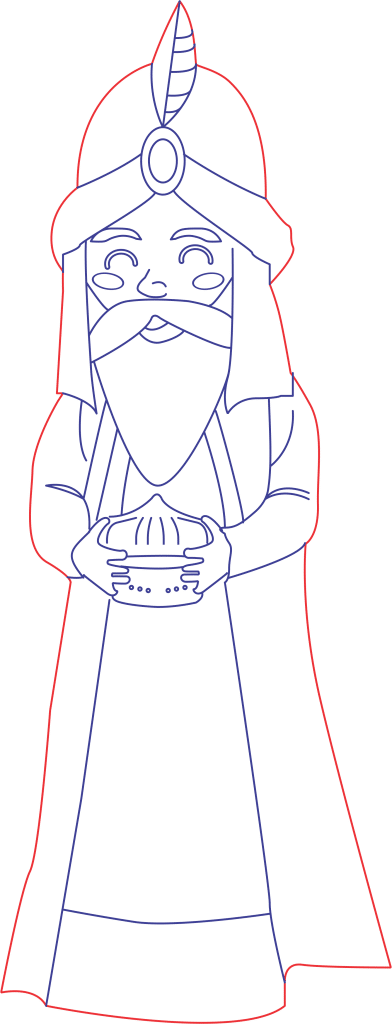 Rey Mago 3 — vector para corte CNC