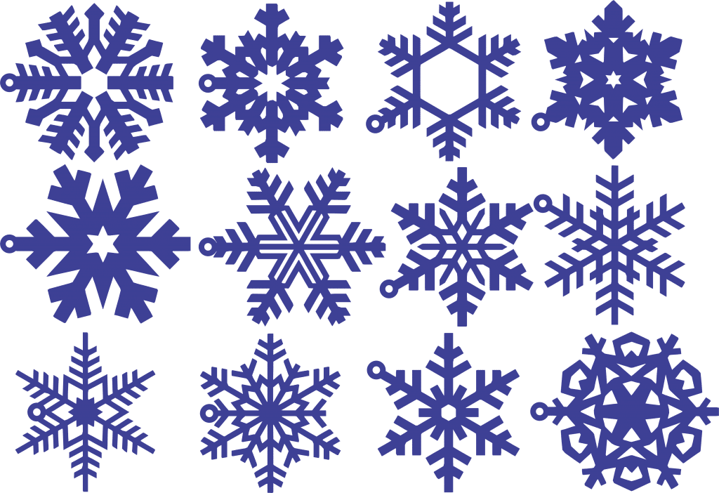 Galería de copos de nieve 3 — vector para corte CNC