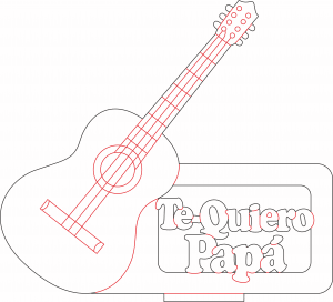 Letrero con guitarra