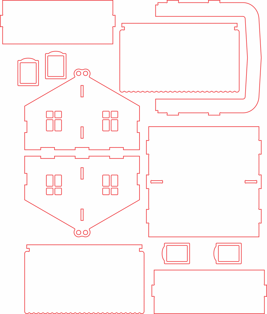 Casa para árbol — vector para corte CNC