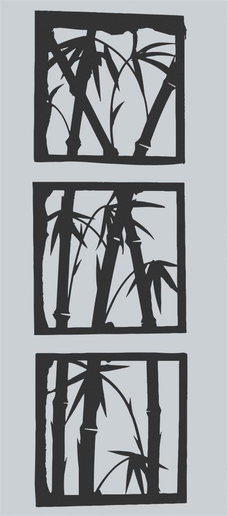 Set de 3 cuadros «Cañas» — vector para corte CNC