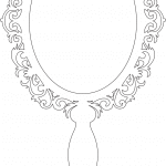 Espejo de mano 1 - Vector descarganle para corte CNC y grabado laser gratis | Stanser