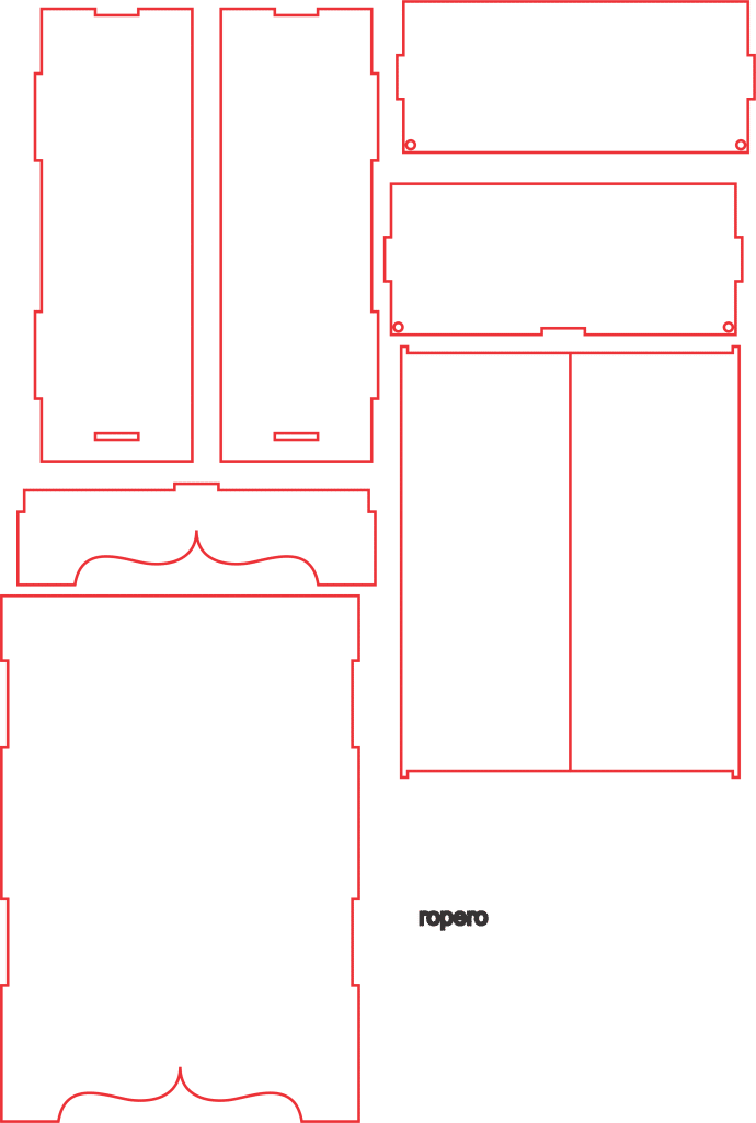 Muebles miniatura 2 — vector para corte CNC