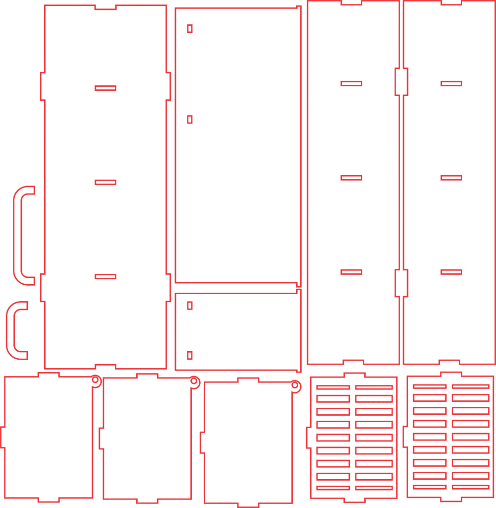 Muebles miniatura — vector para corte CNC