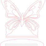 Souvenir "Mariposa" - Vector SVG DXF para CNC Router y Laser CO2 - Descargable gratis | Stanser