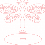 Souvenir "Libélula" - Vector SVG DXF para CNC Router y Laser CO2 - Descargable gratis | Stanser