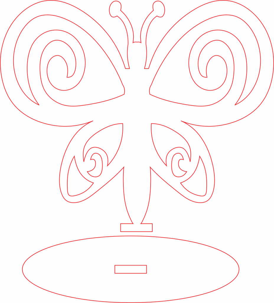 Souvenir «Mariposa» 3 — vector para corte CNC