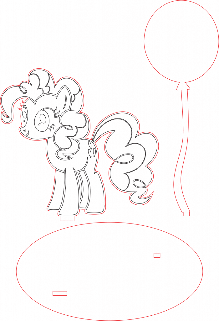 Souvenir «Pony» — vector para corte CNC