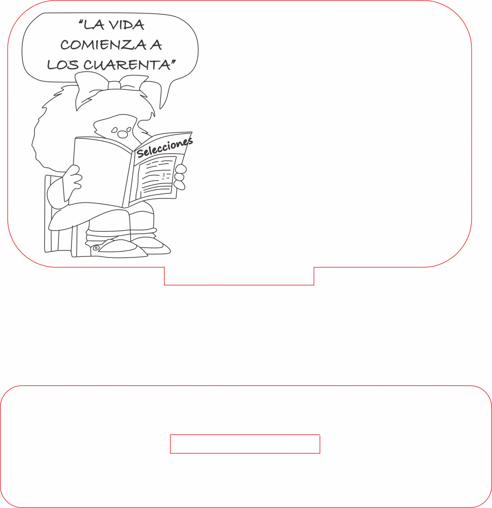 «La vida comienza a los cuarenta» — vector para corte CNC