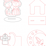 Souvenirs decorativos con base - Vector SVG DXF para CNC Router y Laser CO2 - Descargable gratis | Stanser