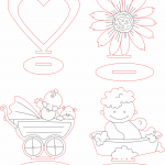 Souvenirs para festejos de bebé - Vector SVG DXF para CNC Router y Laser CO2 - Descargable gratis | Stanser