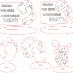 Souvenirs para festejo de bebé 2 - Vector SVG DXF para CNC Router y Laser CO2 - Descargable gratis | Stanser