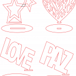 Souvenirs "Love" y "Paz" - Vector SVG DXF para CNC Router y Laser CO2 - Descargable gratis | Stanser