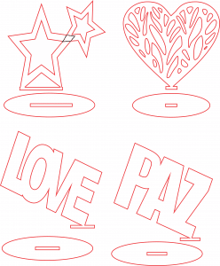 Souvenirs «Love» y «Paz»