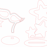 Decorativos de estrellas y lentes - Vector SVG DXF para CNC Router y Laser CO2 - Descargable gratis | Stanser