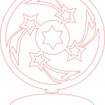 Disco de estrellas - Vector SVG DXF para CNC Router y Laser CO2 - Descargable gratis | Stanser