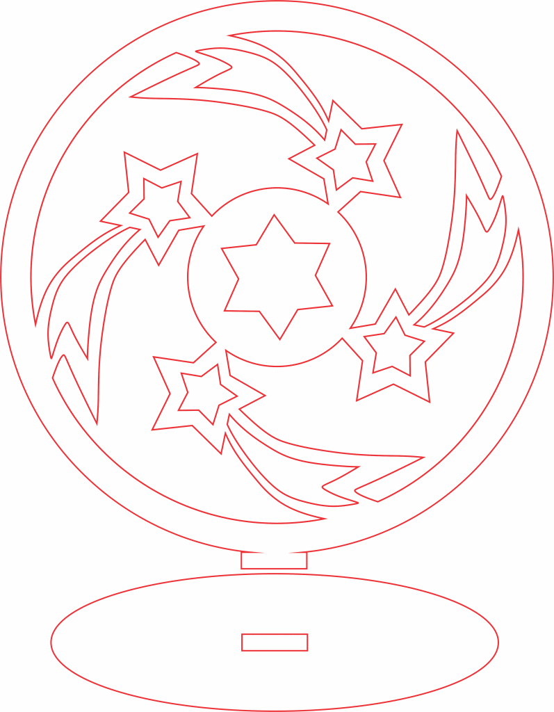 Disco de estrellas — vector para corte CNC