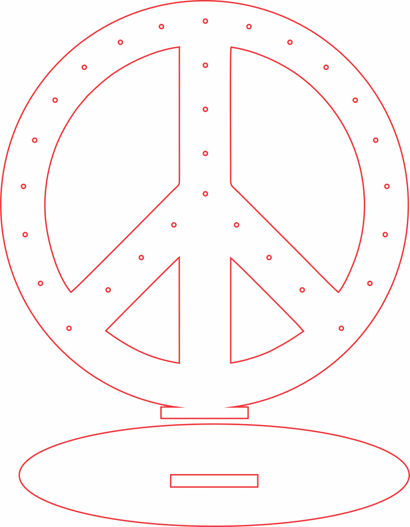 Símbolo de paz — vector para corte CNC