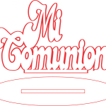 Letrero "Mi Comunión" - Vector descarganle para corte CNC y grabado laser gratis | Stanser