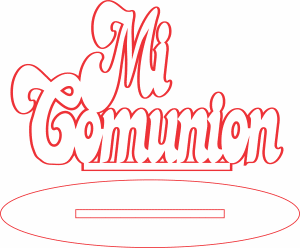 Letrero «Mi Comunión»