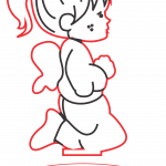 Angelita hincada - Vector SVG DXF para CNC Router y Laser CO2 - Descargable gratis | Stanser