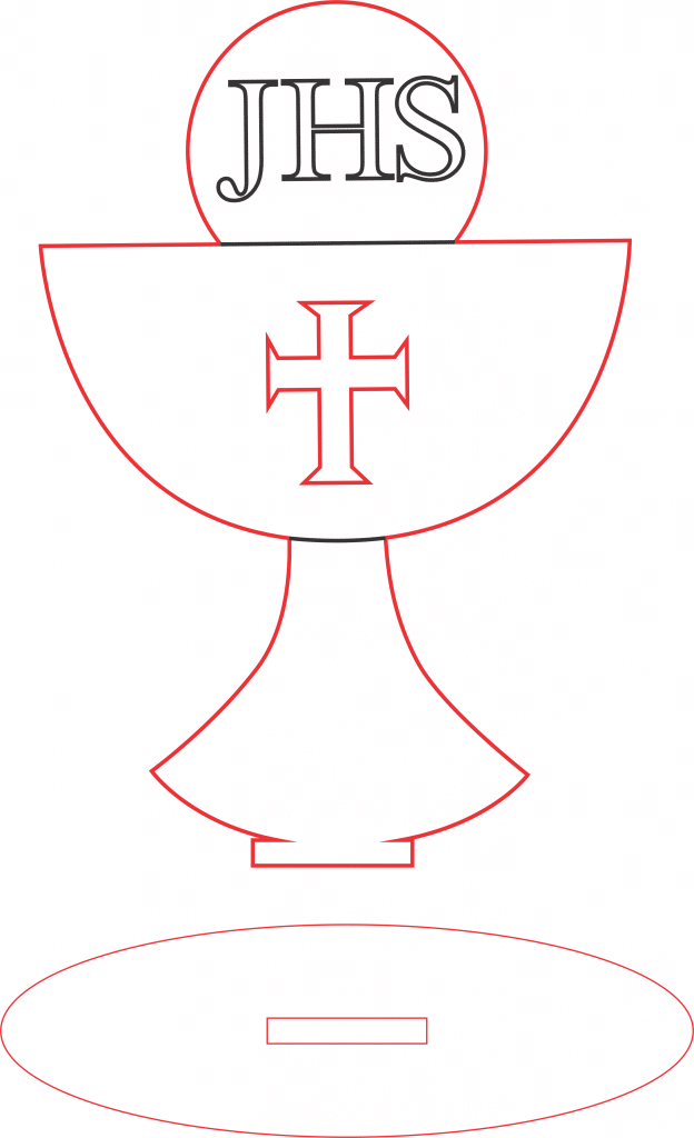 Cáliz con base 2 — vector para corte CNC