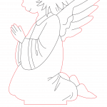 Niña rezando - Vector SVG DXF para CNC Router y Laser CO2 - Descargable gratis | Stanser