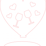 Corazón "Brindis" - Vector SVG DXF para CNC Router y Laser CO2 - Descargable gratis | Stanser