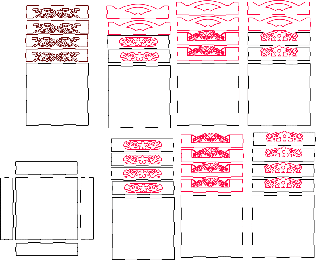 Bandejas — vector para corte CNC