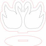 Cisnes con base - Vector descarganle para corte CNC y grabado laser gratis | Stanser