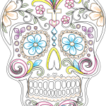 Calavera Mexicana "Espirales" - Vector descarganle para corte CNC y grabado laser gratis | Stanser