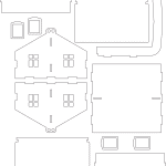 Casita armable - Vector descarganle para corte CNC y grabado laser gratis | Stanser