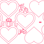Corazones "Mamá" - Vector SVG DXF para Laser CO2 - Descargable gratis | Stanser