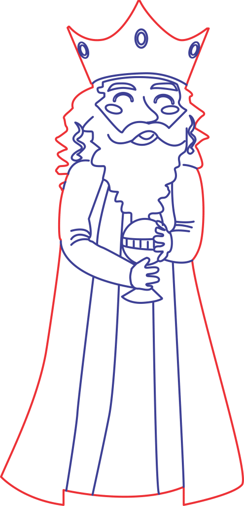 Rey Mago 2 — vector para corte CNC