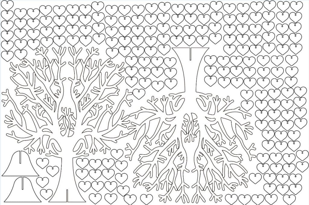 Árbol de los deseos 2 — vector para corte CNC