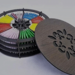 Caja circular para té - Vector descarganle para corte CNC y grabado laser gratis | Stanser