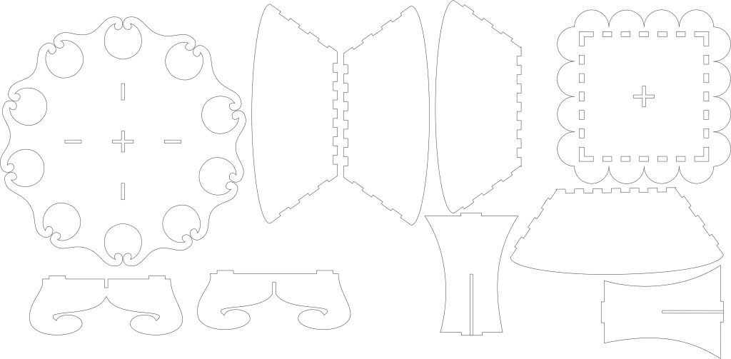 Exhibidor de conos — vector para corte CNC