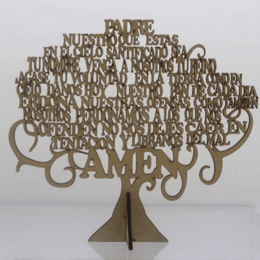 Árbol «Padre Nuestro» 2 — vector para corte CNC